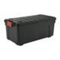 IRIS OHYAMA Lot de 3 boites de rangement bricolage - Store It All - 75 L - Noir et rouge - 78 x 395 x 35 cm