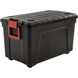 IRIS OHYAMA Lot de 2 boites de rangement bricolage - Store It All - 110 L - Noir et rouge - 75 x 445 x 445 cm