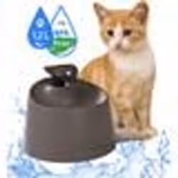 IRIS OHYAMA -  Fontaine deau de 1-2 L - Filtre à charbon inclus - Pour chien & chat - Pet Water Fountain  - PWF-200- Gris
