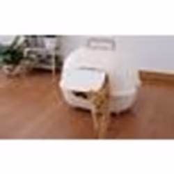 IRIS OHYAMA -  Bac à Litière fermé - portable - Pelle incluse - Pour chat - Cat Litter Box  - WNT-510- Gris