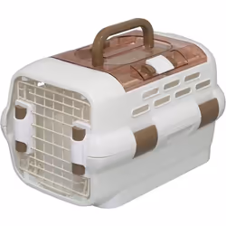 IRIS OHYAMA - Caisse de transport & laisses - Poignée - Ventilation - Pour chat- chien- rongeur - Pet Drive Carrier  - Blanc