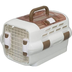 IRIS OHYAMA - Caisse de transport & laisses - Poignée - Ventilation - Pour chat- chien- rongeur - Pet Drive Carrier  - Blanc