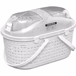 IRIS OHYAMA - Panier transport / Caisse - Ventilation optimale - Pour chat- chien- rongeur - Mesh Pet Carry - MPC-450- Blan ...