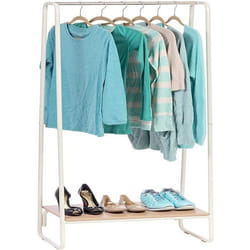 Iris Ohyama Portant vêtement Penderie dressing Porte-manteau - PI-B1 - Blanc - L40 x P64 x H150 cm