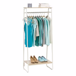 Iris Ohyama Portant vêtement Penderie dressing Porte-manteau - PI-B2 - Blanc - L40 x P64 x H151.2 cm
