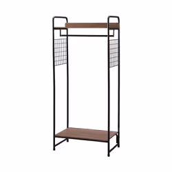 Iris Ohyama Portant vêtement Penderie dressing Porte-manteau - PI-B4 - Noir - L38.5 x P64 x H154.5 cm