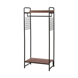 Iris Ohyama Portant vêtement Penderie dressing Porte-manteau - PI-B4 - Noir  - L38.5 x P64 x H154.5 cm