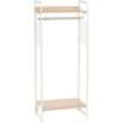 Iris Ohyama Portant vêtement Penderie dressing Porte-manteau - PI-B4 - Blanc - L38.5 x P64 x H154.5 cm