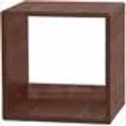 Iris Ohyama Étagère Cube Petit Meuble de rangement Empilable - QR-34- QR-34 - Marron - L29 x P34.4 x H34.4 cm