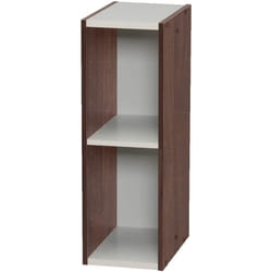 Meuble de rangement Bibliothèque/2 Etagères modulables - IRIS OHYAMA - UB-6020 - Marron - L29 x P19.7 x H59.4 cm