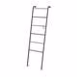 Garment Rack Pi-L160 Serviettes Échelle/Porte-Vêtements En Métal Avec 6 Barres, Acier Inoxydable, Noir, 45 X 14 X 161 Cm 5313 ...