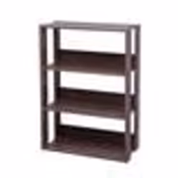 Iris Ohyama Bibliothèque Meuble de rangement à 3 Niveaux/Étagères ajustables - OWR-600 - Marron - L29.3 x P60 x H87.9 cm