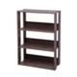 Iris Ohyama Bibliothèque Meuble de rangement à 3 Niveaux/Étagères ajustables - OWR-600  - Marron - L29.3 x P60 x H87.9 cm