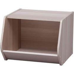 Niche De Rangement Ouverte En Bois - Boîte De Rangement Empilable Modulaire En Bois Stb-400 - Chêne Clair, L40 X P38,8 X H30,5 Cm 531483