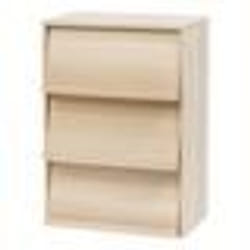 Iris Ohyama Meuble Bibliothèque Étagère de rangement avec 3 portes - CHR-3 - Marron Clair - L40.7 x P59 x H83.6 cm