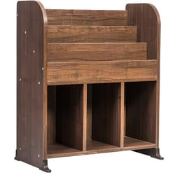 Iris Ohyama Étagère pour jouets Bibliothèque Meuble pour enfant - ER-6030 - Marron - L34.7 x P63.7 x H75.3 cm