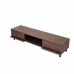 Iris Ohyama Meuble TV Meuble tele Banc TV pour ecran jusquà 65 pouces - BAB-150A - Marron - L42.2 x P150 x H30 cm