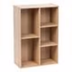 Iris Ohyama Bibliothèque Étagère à 5 Compartiments Meuble à livres - CX-23C - Marron Clair - L29 x P60 x H87.9 cm