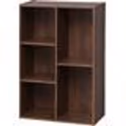 Iris Ohyama Bibliothèque Étagère à 5 Compartiments Meuble à livres - CX-23C - Marron - L29 x P60 x H87.9 cm