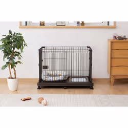 Iris Ohyama  Parc pour animaux de compagnie   pour chats et chiens - Wire Pet Play Cage - STS-600TY Marron