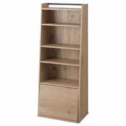 Iris Ohyama Étagère Meuble Bibliothèque avec 1 porte rabattable Contemporain - IWMG-5 - Marron Cendré - L59 x P34.5 x...