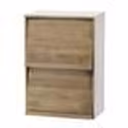Iris Ohyama Meuble Bibliothèque Étagère de rangement avec 2 portes - CHR-2 - Marron Cendré - L59 x P40.9 x H83.6 cm
