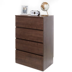 Iris Ohyama Chiffonier Buffet Meuble Commode Multifonction 4 tiroirs - WCH 590- Marron - L39 x P59 x H88 cm