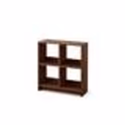 Iris Ohyama Meuble 4 Étagère de rangement Bibliothèque Modulable - WOS-4 - Marron - L26.5 x P68.9 x H75.8 cm