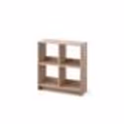 Iris Ohyama Meuble 4 Étagère de rangement Bibliothèque Modulable - WOS-4 - Marron Clair - L26.5 x P68.9 x H75.8 cm