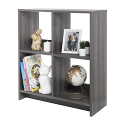 Iris Ohyama Meuble 4 Étagère de rangement Bibliothèque Modulable - WOS-4 -  Chêne Gris - L26.5 x P68.9 x H75.8 cm