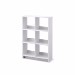 Iris Ohyama Meuble 6 Étagère de rangement Bibliothèque Modulable - WOS-6 - Chêne Blanc - L26.5 x P68.9 x H109.4 cm