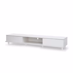 Iris Ohyama Meuble TV Meuble tele Banc TV pour ecran jusquà 65 pouces - BAB-180A Chêne Blanc - L42.1 x P180 x H30 cm