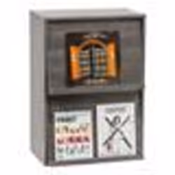 Iris Ohyama Meuble Bibliothèque Étagère de rangement avec 2 portes - CHR-2 - Chêne Gris - L40.9 x P59 x H83.6 cm