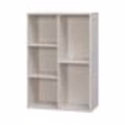 Iris Ohyama Bibliothèque Étagère à 5 Compartiments Meuble à livres - CX-23C - Chêne Blanc - L29 x P60 x H87.9 cm