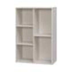 Iris Ohyama Bibliothèque Étagère à 5 Compartiments Meuble à livres - CX-23C - Chêne Blanc - L29 x P60 x H87.9 cm