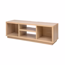Iris Ohyama Meuble TV Meuble tele Banc TV Ecran jusquà 55 pouces - OTS-125S - Marron clair - L36 x P126 x H41.5 cm