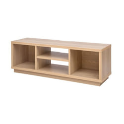 Iris Ohyama Meuble TV Meuble tele Banc TV Ecran jusquà 55 pouces - OTS-125S - Marron clair - L36 x P126 x H41.5 cm