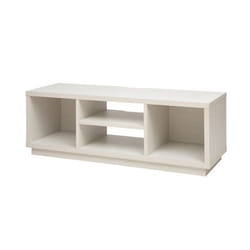 Iris Ohyama Meuble TV Meuble tele Banc TV Ecran jusquà 55 pouces - OTS-125S - Chêne Blanc - L36 x P126 x H41.5 cm