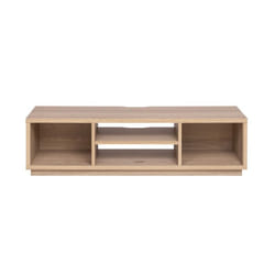 Iris Ohyama Meuble TV Meuble tele Banc TV Ecran jusquà 65 pouces - OTS-150S - Marron clair - L36 x P150 x H41.5 cm