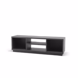 Iris Ohyama Meuble TV Meuble tele Banc TV Ecran jusquà 65 pouces - OTS-150S - Chêne noir - L36 x P150 x H41.5 cm