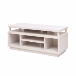 Iris Ohyama Meuble TV Meuble tele Banc TV Ecran jusquà 43 pouces - OTS-100M - Chêne Blanc - L38 x P100 x H41.5 cm