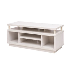 Iris Ohyama Meuble TV Meuble tele Banc TV Ecran jusquà 43 pouces - OTS-100M - Chêne Blanc - L38 x P100 x H41.5 cm