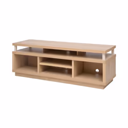 Iris Ohyama Meuble TV Meuble tele Banc TV Ecran jusquà 55 pouces - OTS-125M - Marron clair - L38 x P126 x H41.5 cm