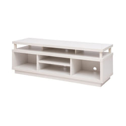 Iris Ohyama Meuble TV Meuble tele Banc TV Ecran jusquà 55 poucec - OTS-125M - Chêne Blanc - L38 x P126 x H41.5 cm