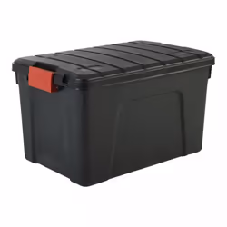 Iris Ohyama Boîte de rangement plastique 60 L - Store it All Box SIA-60 -Noir