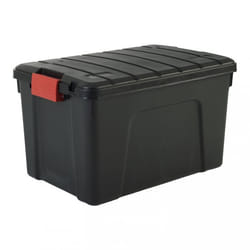 Iris Ohyama Boîte de rangement plastique 60 L - Store it All Box SIA-60 -Noir