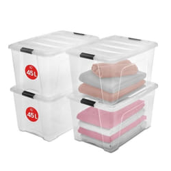 Boite de rangement plastique - IRIS OHYAMA - DDNTB-45 - Transparent - L58 x P39.5 x H30.5 cm