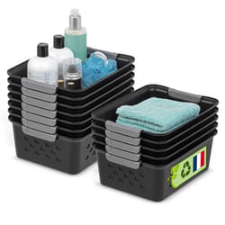 Iris Ohyama Lot de 3 Boites de Rangement en Plastique avec Couvercle non Clipsable Empilables pour Cuisine Salle de Bain...