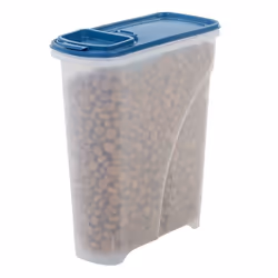 Iris Ohyama Boite Croquette Chien Hermetique 7L/35kg Bleu Couvercle avec Joint Etanche sans BPA ATS-S