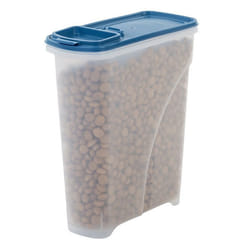 Iris Ohyama Boite Croquette Chien Hermetique 7L/35kg Bleu Couvercle avec Joint Etanche sans BPA ATS-S